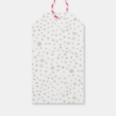 茶紙吹雪水色ドットギフトラベル ギフトタグ (裏面)