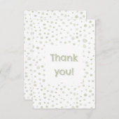 茶紙吹雪水色ドットサンキューカード サンキューカード (正面/裏面)