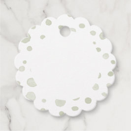 茶紙吹雪水色ドットメッセージカード フェイバータグ