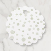 茶紙吹雪水色ドットメッセージカード フェイバータグ (裏面)