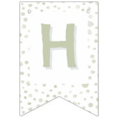 茶紙吹雪水色ドット文房旗 バンティングフラッグ (第2の旗)