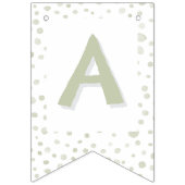 茶紙吹雪水色ドット文房旗 バンティングフラッグ (第3の旗)