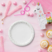 茶紙吹雪水色ドット紙プレート ペーパープレート (パーティー)