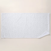 茶紙吹雪水色ドット ビーチタオル (正面)