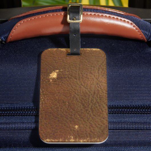 茶素朴フェイク革 ラゲッジタグ (正面インサイチュ2)