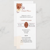 茶素朴花ブライダルシャワー 招待状 (正面/裏面)