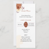 茶素朴花ブライダルシャワー 招待状 (正面)