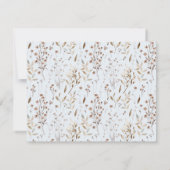 茶素朴花葉フローラ植物模様 ノートカード (裏面)