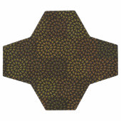 茶色いスパイラルライオンの頭模様、 サッカーボール (フラット)