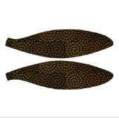 茶色いスパイラルライオンの頭模様、 ミニバスケットボール (パネル)