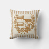 茶色いチキングにリースを付けた家畜 クッション (裏面)