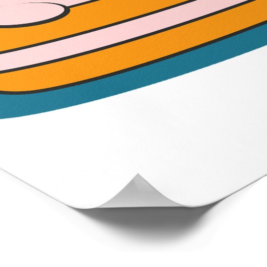 茶色いボウルに入ったかわいい小さなピンクの子猫 ポスター (角)