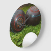 茶色いヴィンテージの芝鉢 ラージ壁時計 (傾斜)