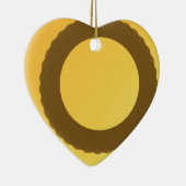 茶色い地球の抽象芸術 セラミックオーナメント (右)