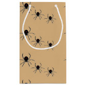 茶色い模様のクモ スモールペーパーバッグ (裏面)