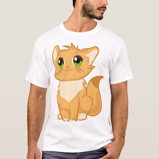 茶色い猫 Tシャツ (正面)