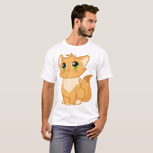 茶色い猫 Tシャツ (正面フル)