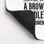 茶色い皮のクリスマスの誕生で喜ぶ マウスパッド (コーナー)