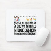 茶色い皮のクリスマスの誕生で喜ぶ マウスパッド (マウス)