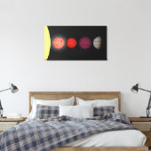茶色い矮星を比較したアーティストのレンディション キャンバスプリント (インサイチュ (寝室))