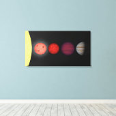 茶色い矮星を比較したアーティストのレンディション キャンバスプリント (インサイチュ (ウッドフロア))