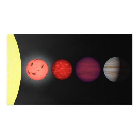 茶色い矮星を比較したアーティストのレンディション フォトプリント (正面)