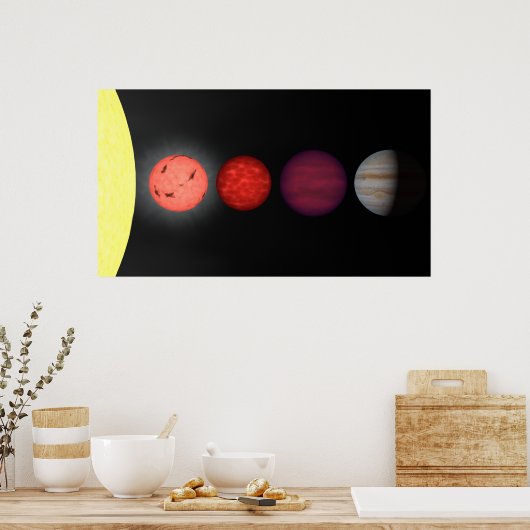 茶色い矮星を比較したアーティストのレンディション ポスター (キッチン)