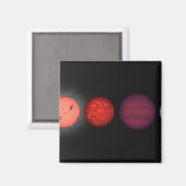 茶色い矮星を比較したアーティストのレンディション マグネット (正面/裏面)