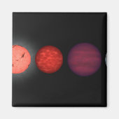 茶色い矮星を比較したアーティストのレンディション マグネット (正面)