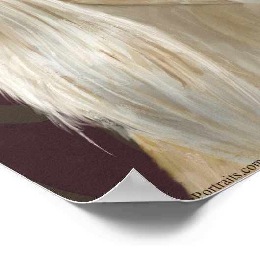 茶色い背景にゴージャスなライトファーサルキドッグ ポスター (角)