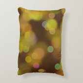 茶色い茶色の金色のクリスマスパターン アクセントクッション (裏面(縦))