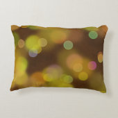 茶色い茶色の金色のクリスマスパターン アクセントクッション (裏面)