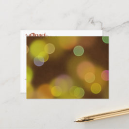 茶色い茶色の金色のクリスマスパターン ポストカード