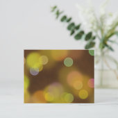 茶色い茶色の金色のクリスマスパターン ポストカード (スタンド正面)