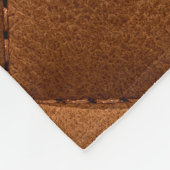 茶色い菱形の革の背景 フリースブランケット (角)