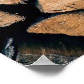 茶色い薪の山 ポスター (角)