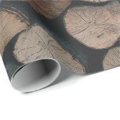 茶色い薪の山 ラッピングペーパー (ロールコーナー)