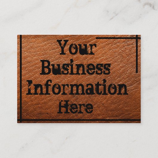 茶色い革の野生の馬を理容師店で 名刺 (裏面)