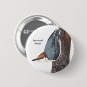 茶色い頭のナサッチ、オードボン、バードズ・バード・衣服、 缶バッジ (正面&裏面)