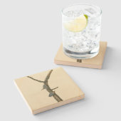茶色い頭のヌサッチ – オードボンのアメリカの鳥 ストーンコースター (横)