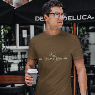 茶色おもしろいのコーヒー引用文 Tシャツ
