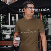 茶色おもしろいのコーヒー引用文 Tシャツ