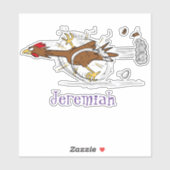 茶色おもしろいのチランニングキンピュレット漫画 シール (シート)