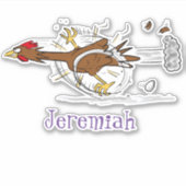 茶色おもしろいのチランニングキンピュレット漫画 シール (正面)