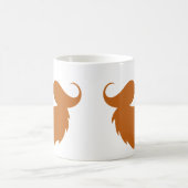 茶色おもしろいの口ひげ コーヒーマグカップ (中央)