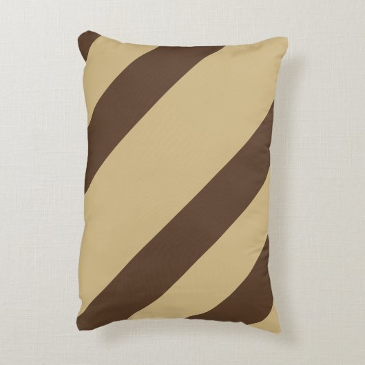 茶色おもしろいの斜ストライプめ枕 アクセントクッション (裏面(縦))