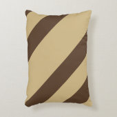 茶色おもしろいの斜ストライプめ枕 アクセントクッション (正面(垂直))