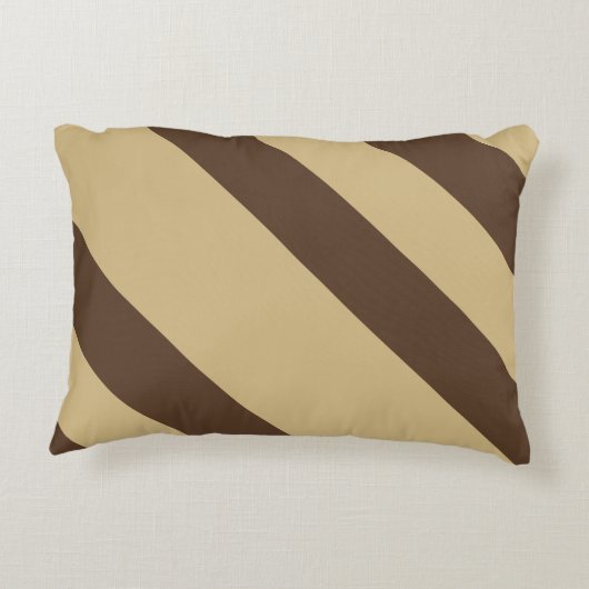 茶色おもしろいの斜ストライプめ枕 アクセントクッション (裏面)