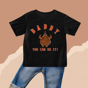 茶色おもしろいウンチ ベビーTシャツ