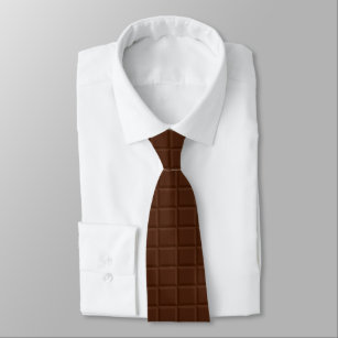 茶色おもしろいチョコレートバー質感プリント ネクタイ